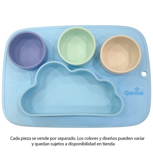 Plato antideslizante con compartimentos surtido para bebé