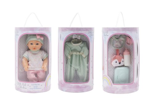 Set de Muñeca Bebé Dream Collection 30 cm con Ropa y Accesorios