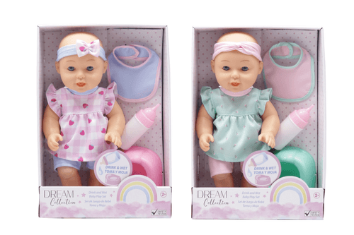 Muñeca Bebé Dream Collection 30 cm Toma y Moja con Accesorios Surtida