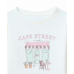 105304386-Camiseta blanca con estampado de cafetería para niña