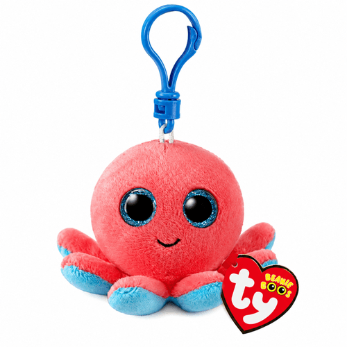 Ty Beanie Boos Sheldon Pulpo Coral con Clip