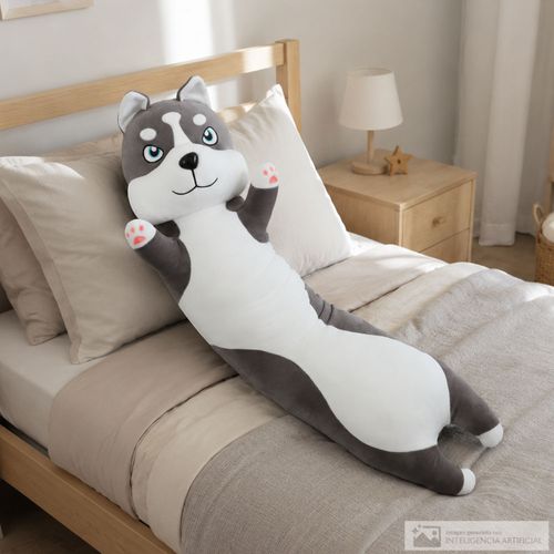 Cojín infantil diseño zorro color negro 90cm