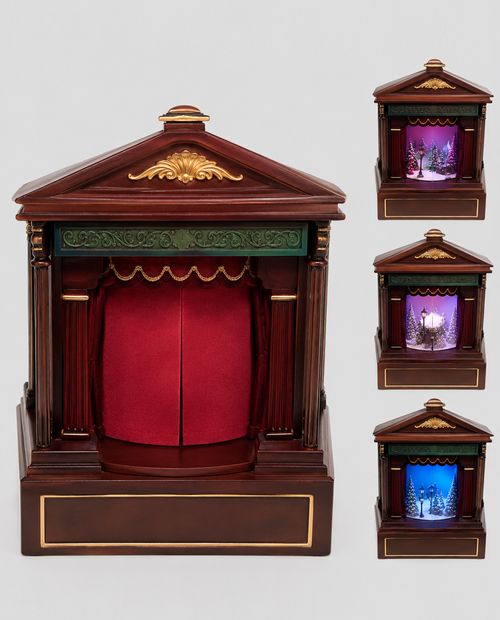 Teatro navideño decorativo con iluminación 26 x 26 x 27.94 cm