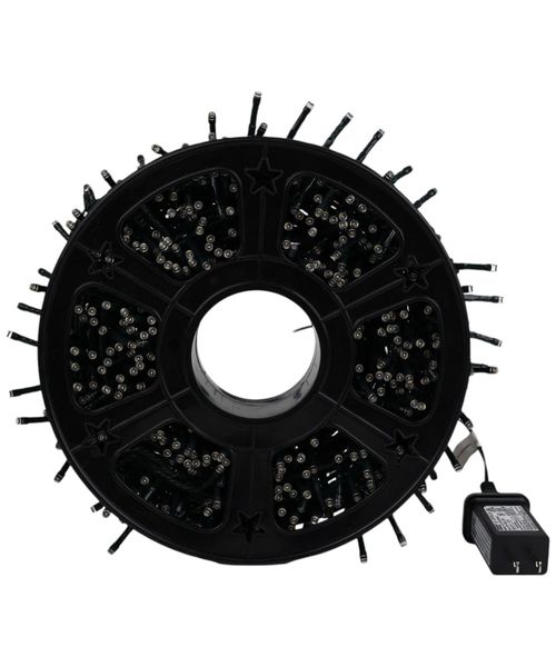 Serie de luces LED cálidas con cable verde 1998 cm