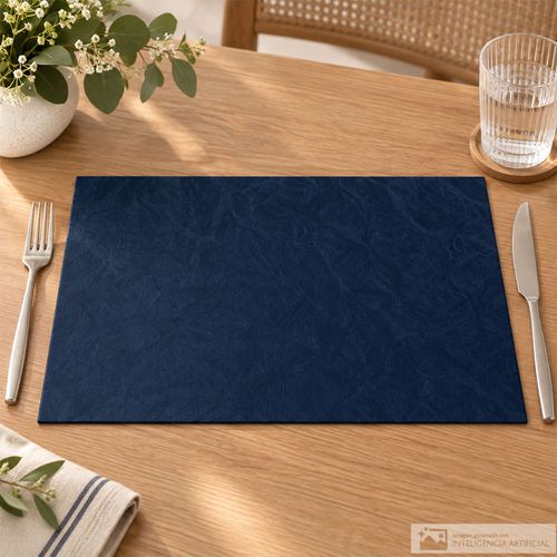 Individual rectangular azul marino