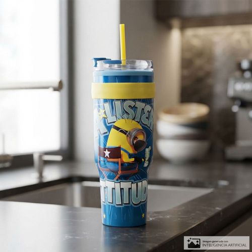Termo Minions de doble pared con tapa hermética 1.2 L