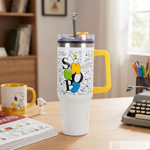 Termo Snoopy de doble pared con tapa hermética 1.2 L