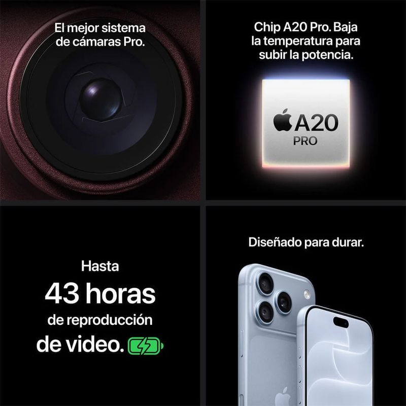 Iphone 18 pro 16.00 cm (6.3") 256gb plata-1790258622968