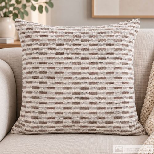 Cojín jacquard trenzado en relieve