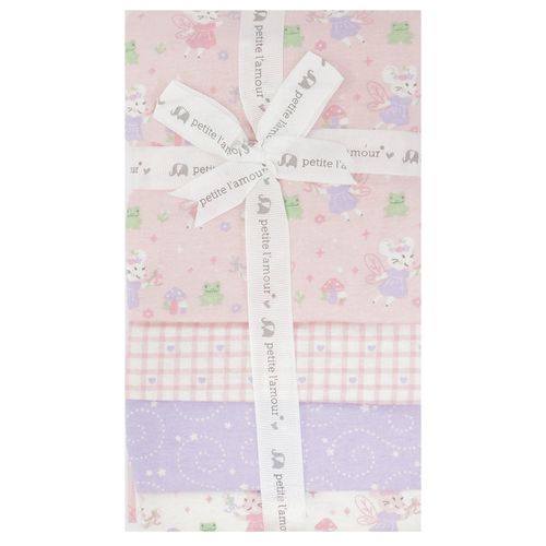 Set de 4 mantillas con estampado de hadas para bebé niña