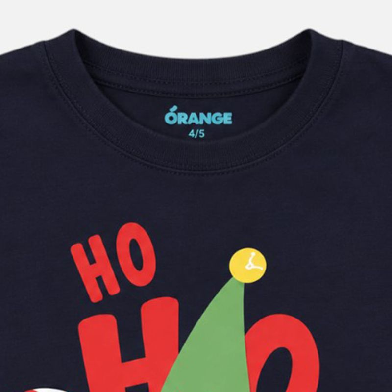 Camiseta azul con estampado de Santa para niño - Siman Costa Rica