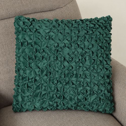 Cojín decorativo texturizado verde