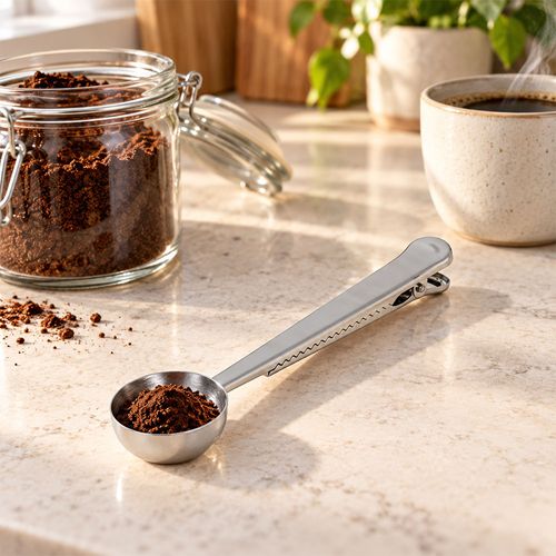 Cuchara medidora de acero inoxidable para café