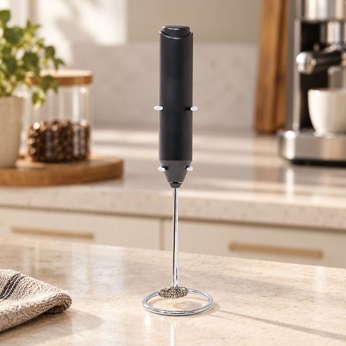 Espumador eléctrico de leche con base
