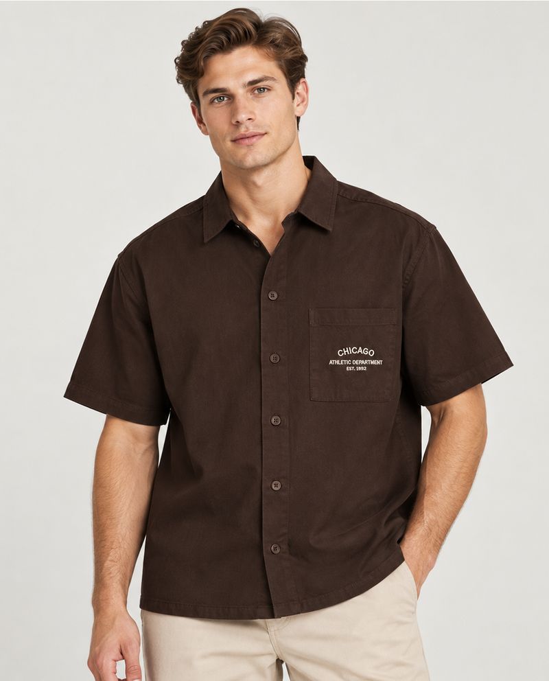 Camisa casual Orange regular fit café - Siman El Salvador