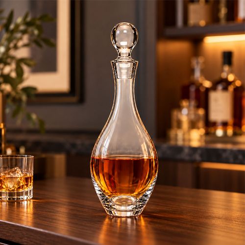 Licorera de vidrio con tapón 1200 ml