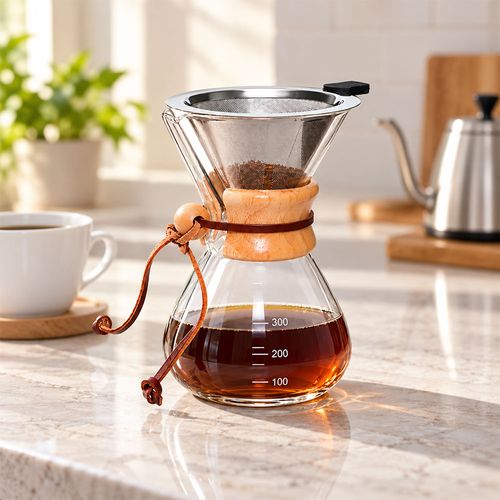 Cafetera de vidrio para café de vertido 600 ml