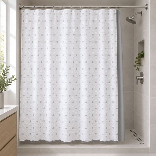 Cortina de baño Medallón de sol con forro, 14 piezas