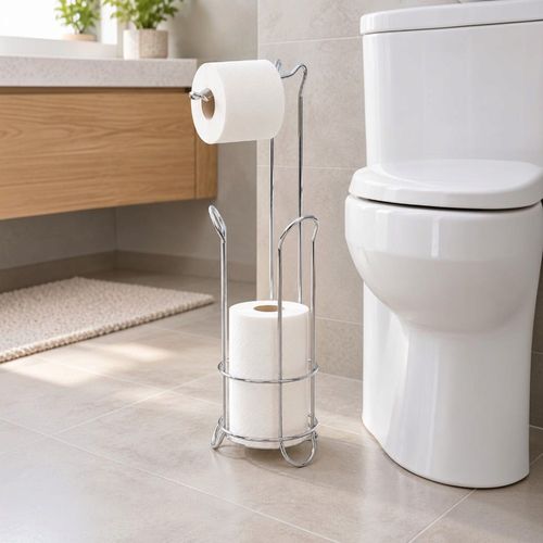 Organizador para papel higiénico cromado