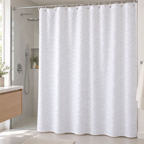 Cortina de baño con relieve 3D