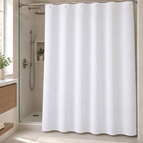 Cortina de baño con relieve 3D