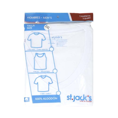 Camiseta interior St. Jacks blanca para hombre