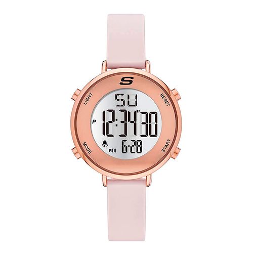Reloj Skechers digital de silicón rosado para dama