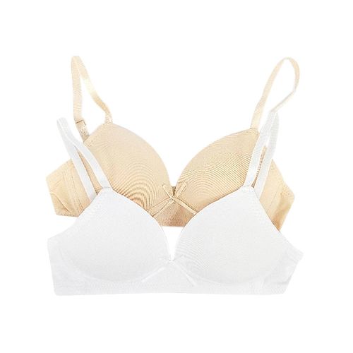 Set 2 brassier multicolor sólido para niña