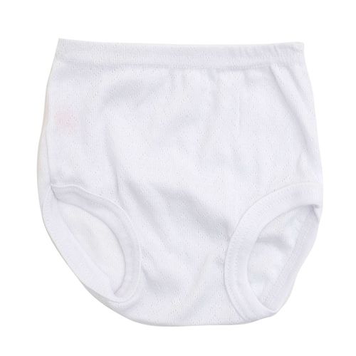 Bloomer blanco sólido para bebé niña
