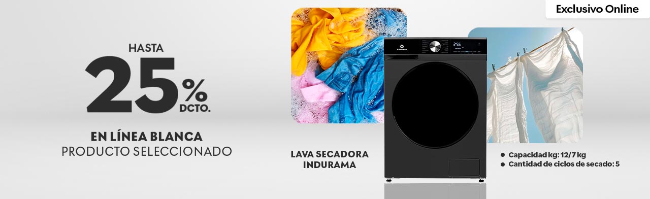 Línea blanca hasta 25% de descuento