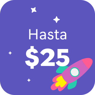 Hasta $25