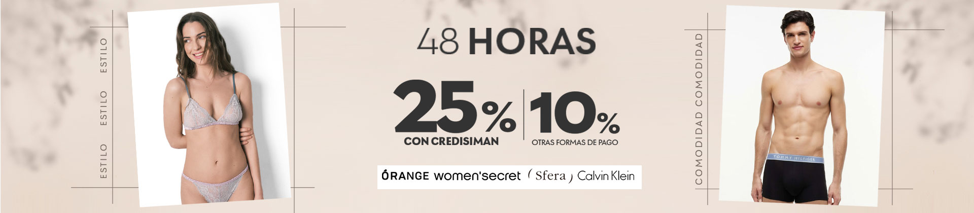 25% de descuento en ropa interir