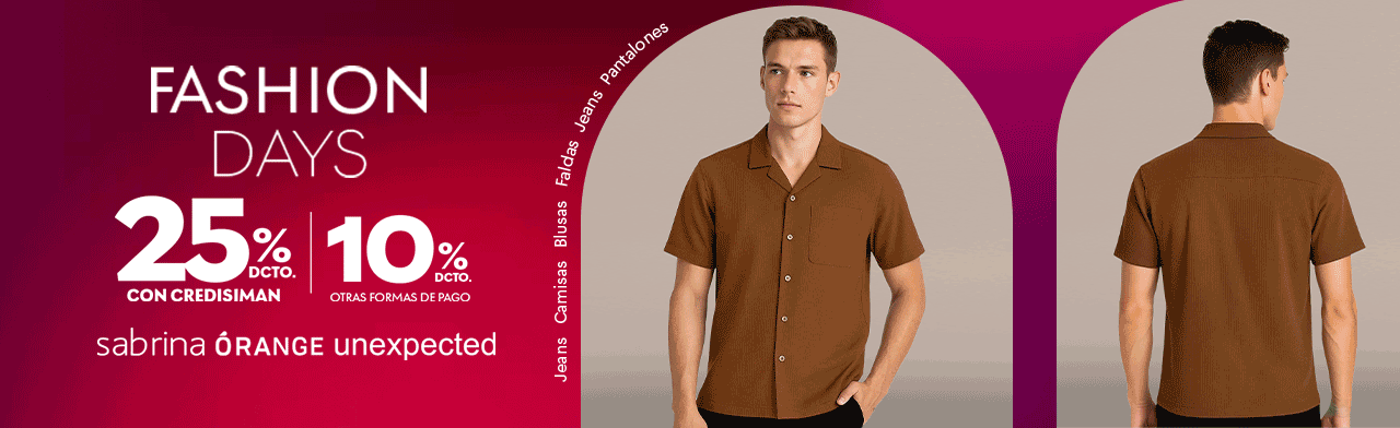 Fashion days Ropa para hombres y mujeres