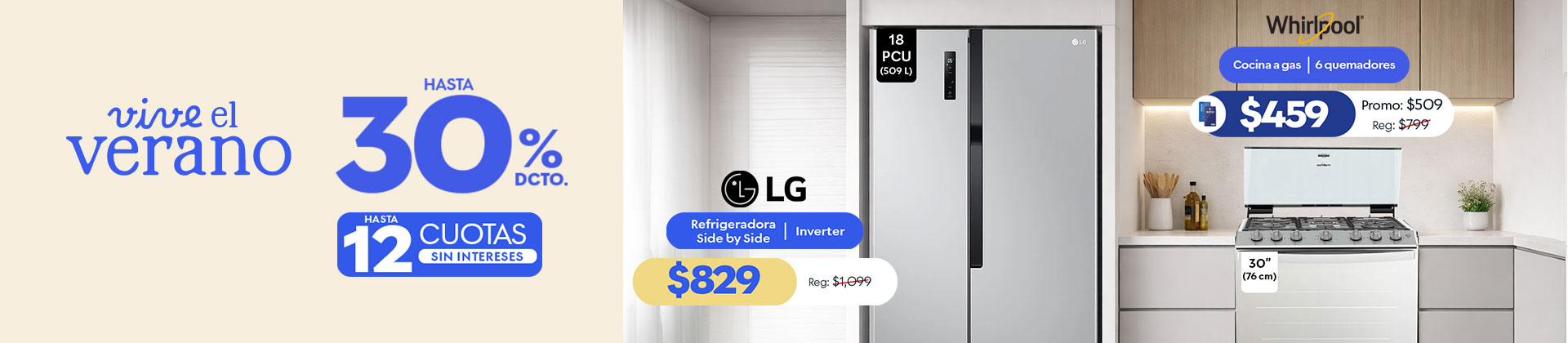 30% DE DESCUENTO EN LÍNEA BLANCA