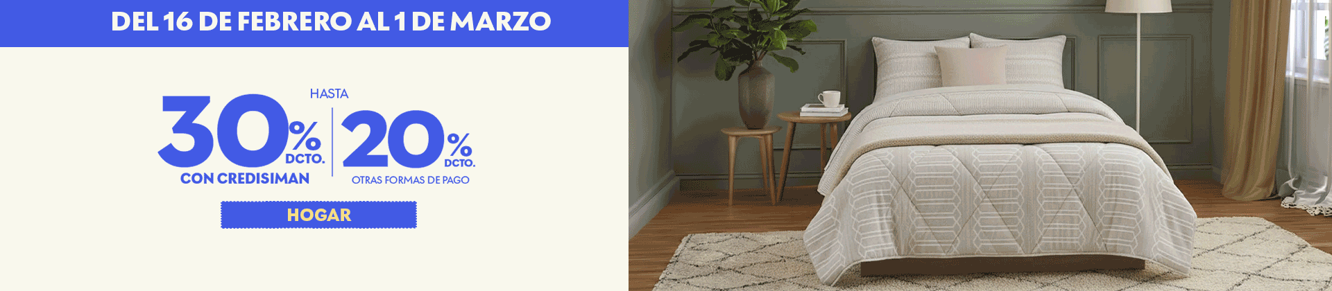 30% de descuento en esenciales del hogar