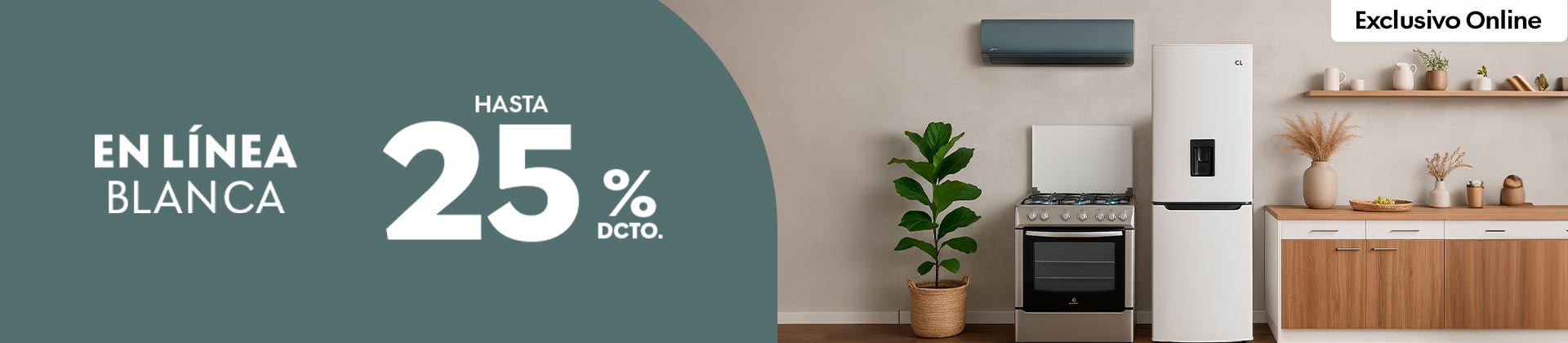 Línea blanca hasta 25% de descuento