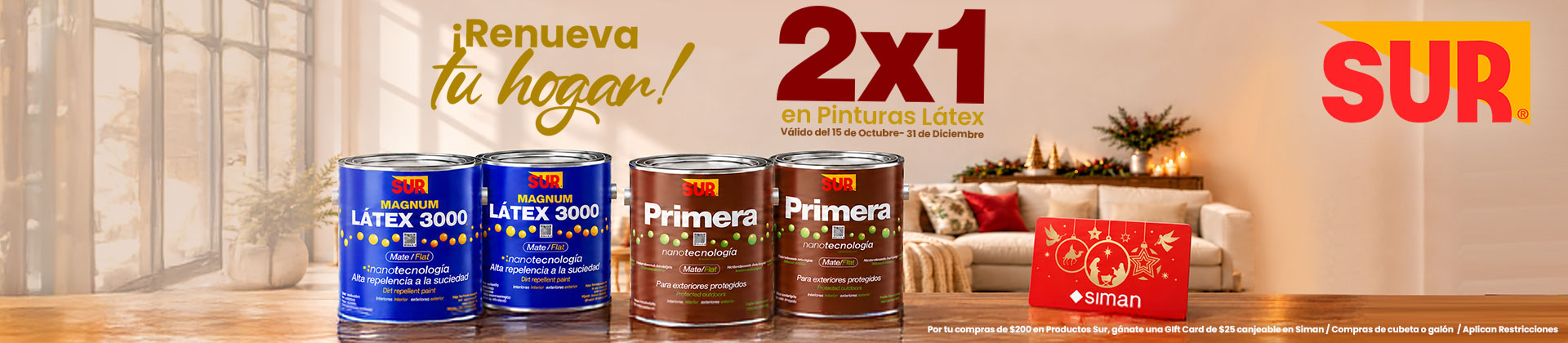 2x1 en pinturas
