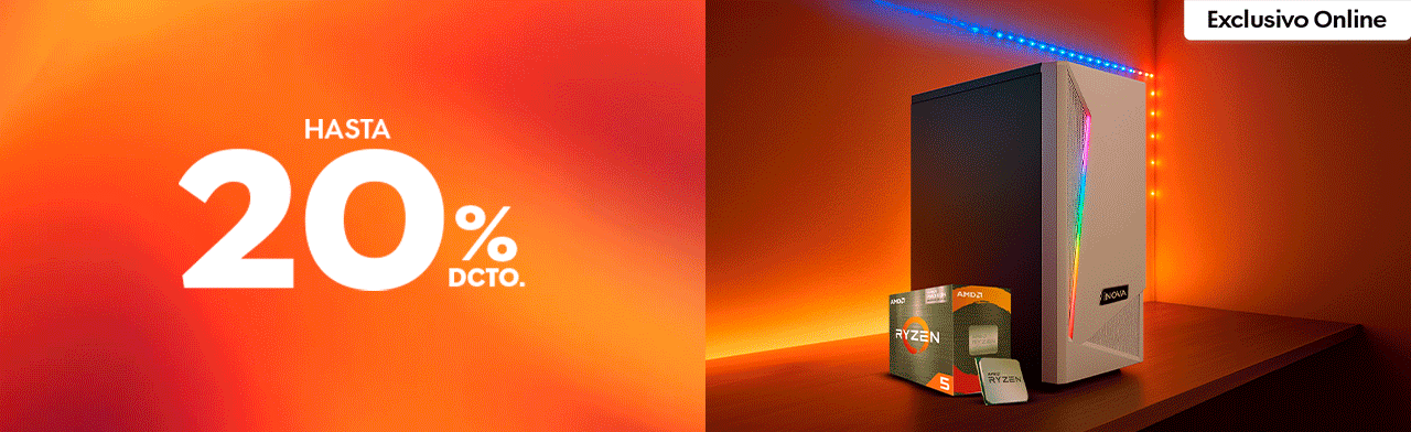Gaming, equipos hasta 20% de descuento