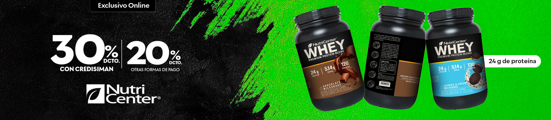 Proteínas y vitaminas marca Nutricenter