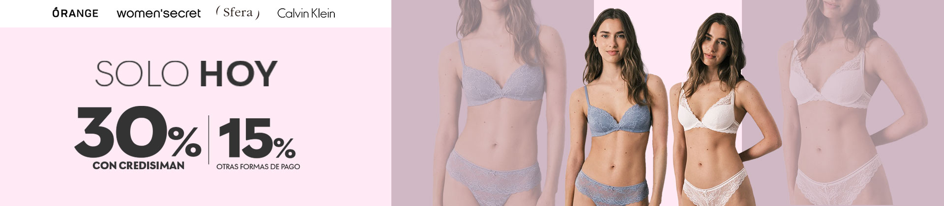 30% de descuento en ropa interior de mujer
