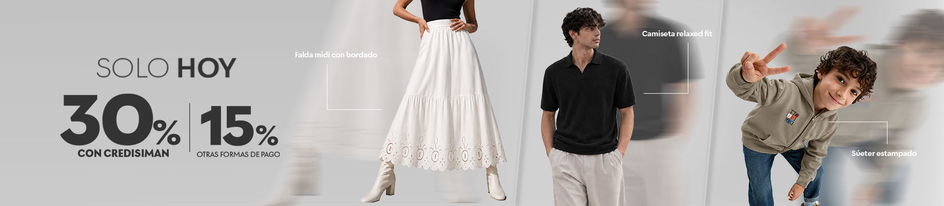 Moda para mujer, hombre y niño